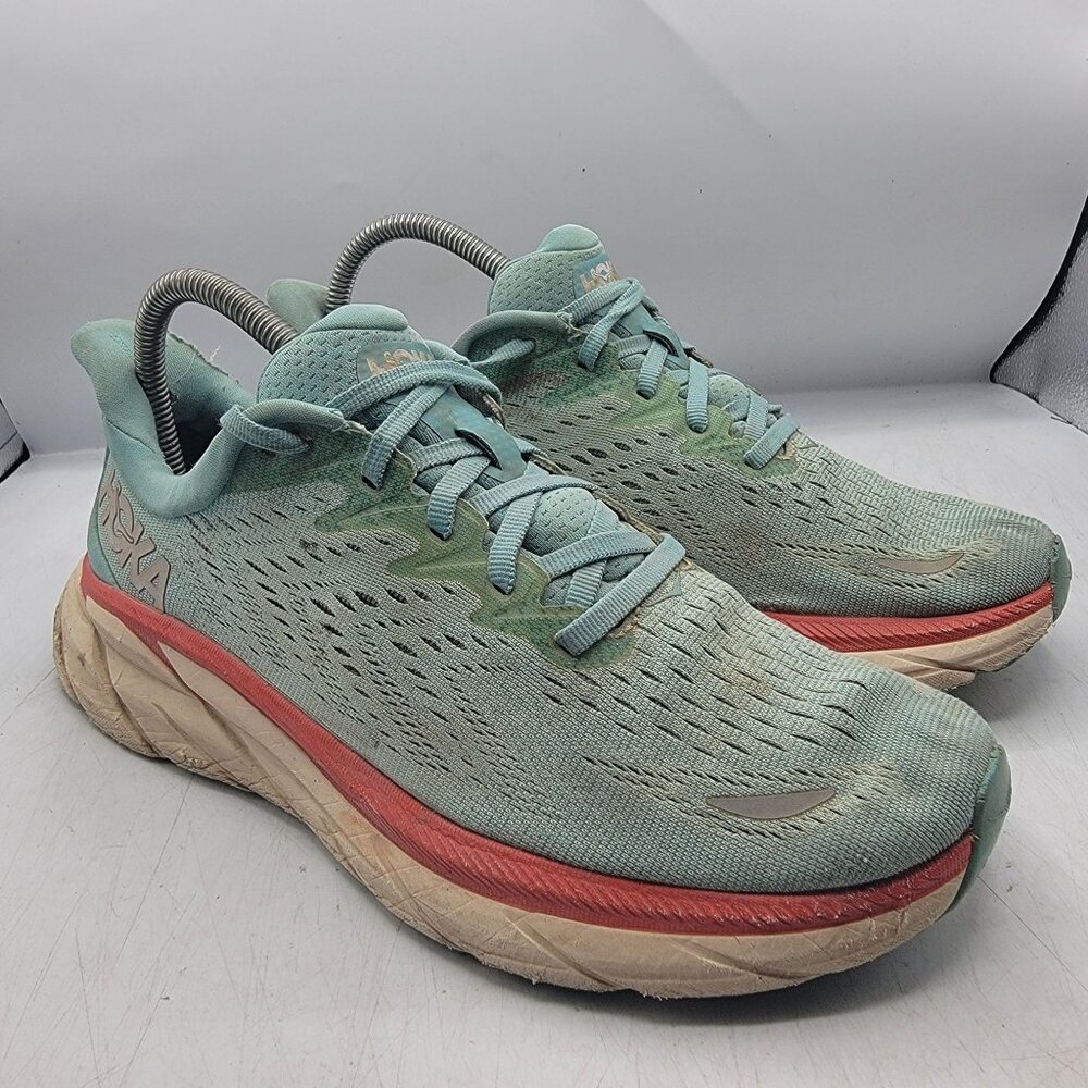 Hoka One One Clifton 8 Womens 8 D Wide Athletic Shoes Running Walking Outdoors